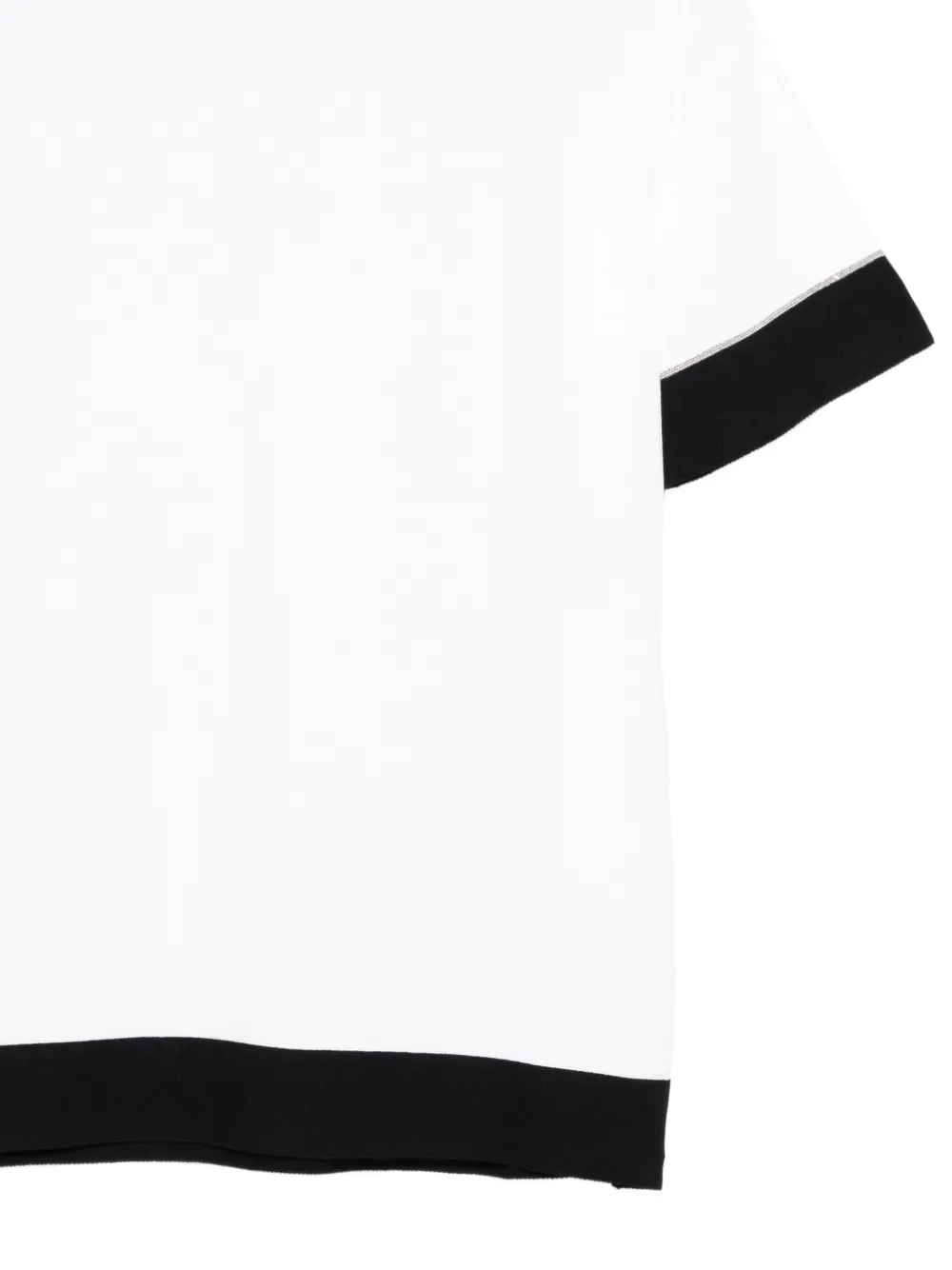  D.exterior Contrast-trim T-shirt - White 