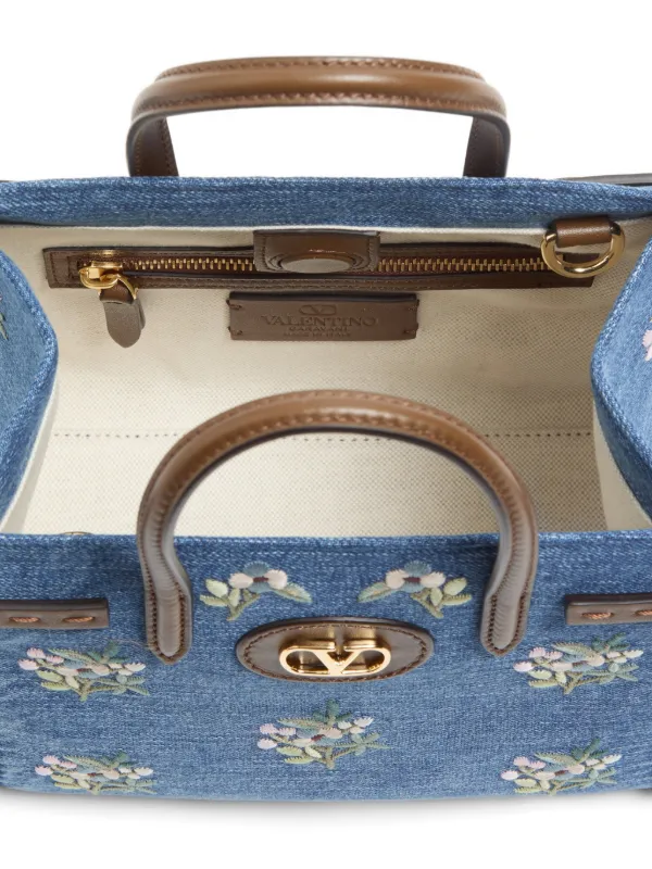 Valentino Garavani アンティーブ デニム ショッピングバッグ S