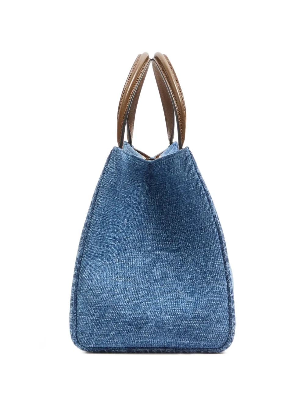Valentino Garavani Alltime medium handtas van denim met geborduurde band Blauw