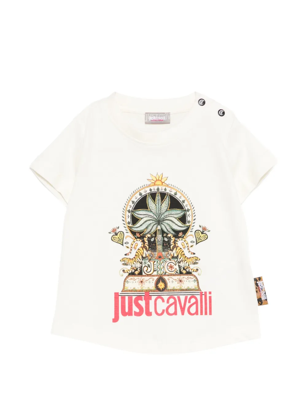 Just Cavalli graphic-print T-shirt - Toni neutri