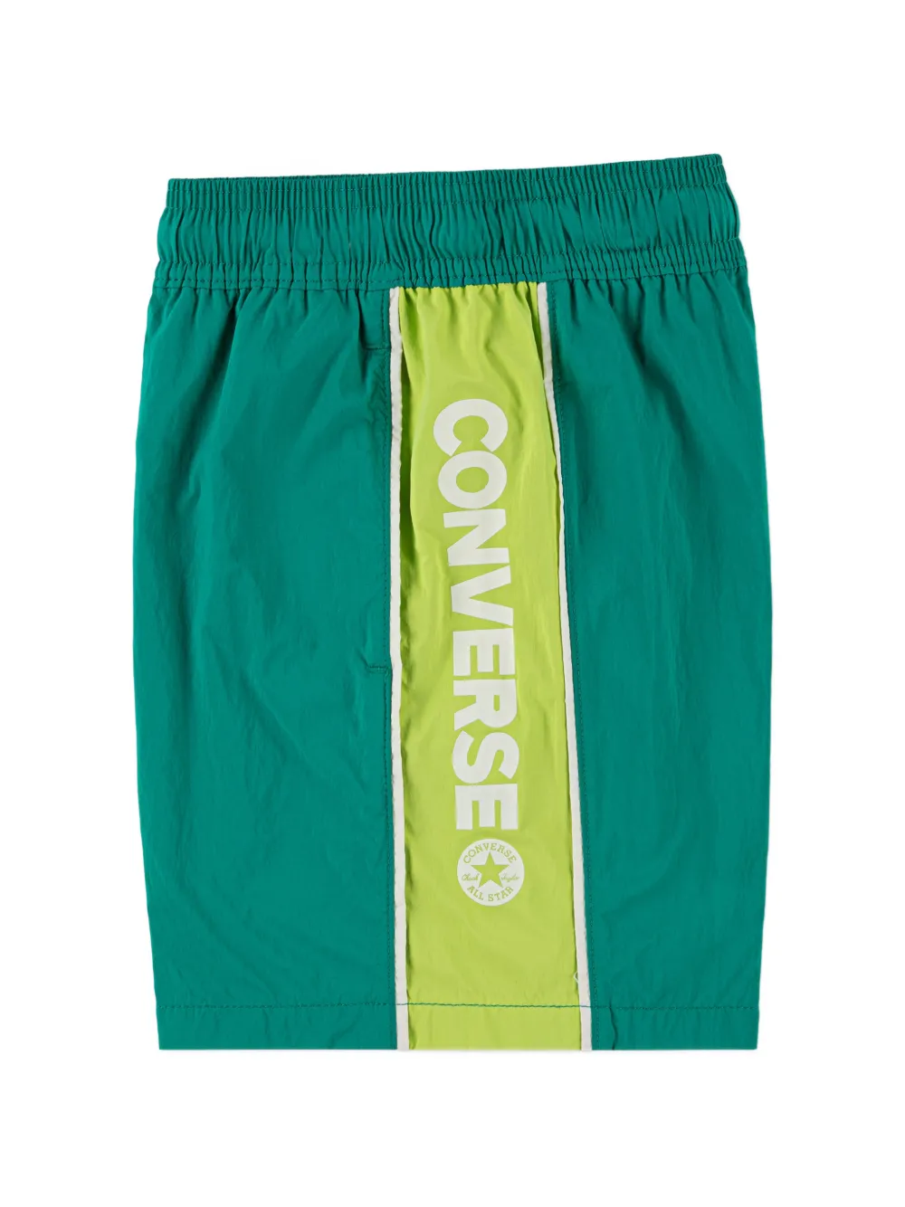  Converse Kids Drawstring Colour-block Shorts - Green 