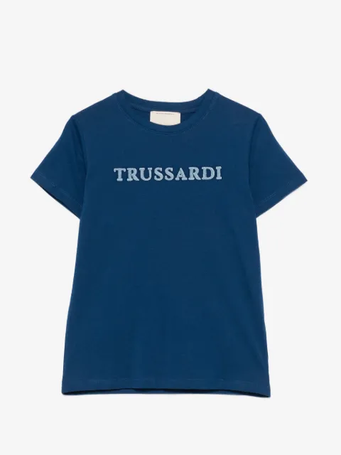 TRUSSARDI JUNIOR logo-embroidery T-shirt