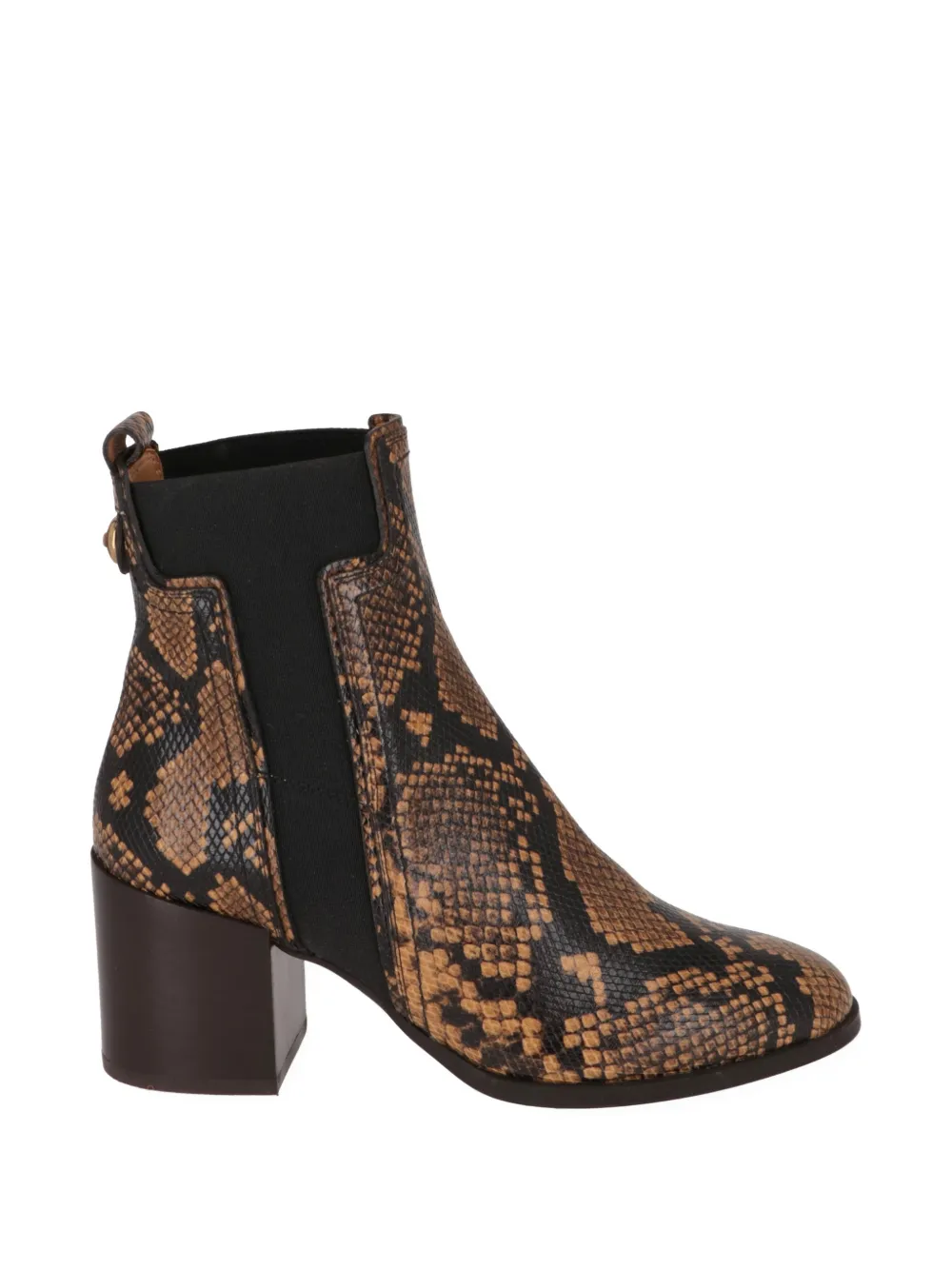 Tod's snake-effect leather ankle boots Zwart