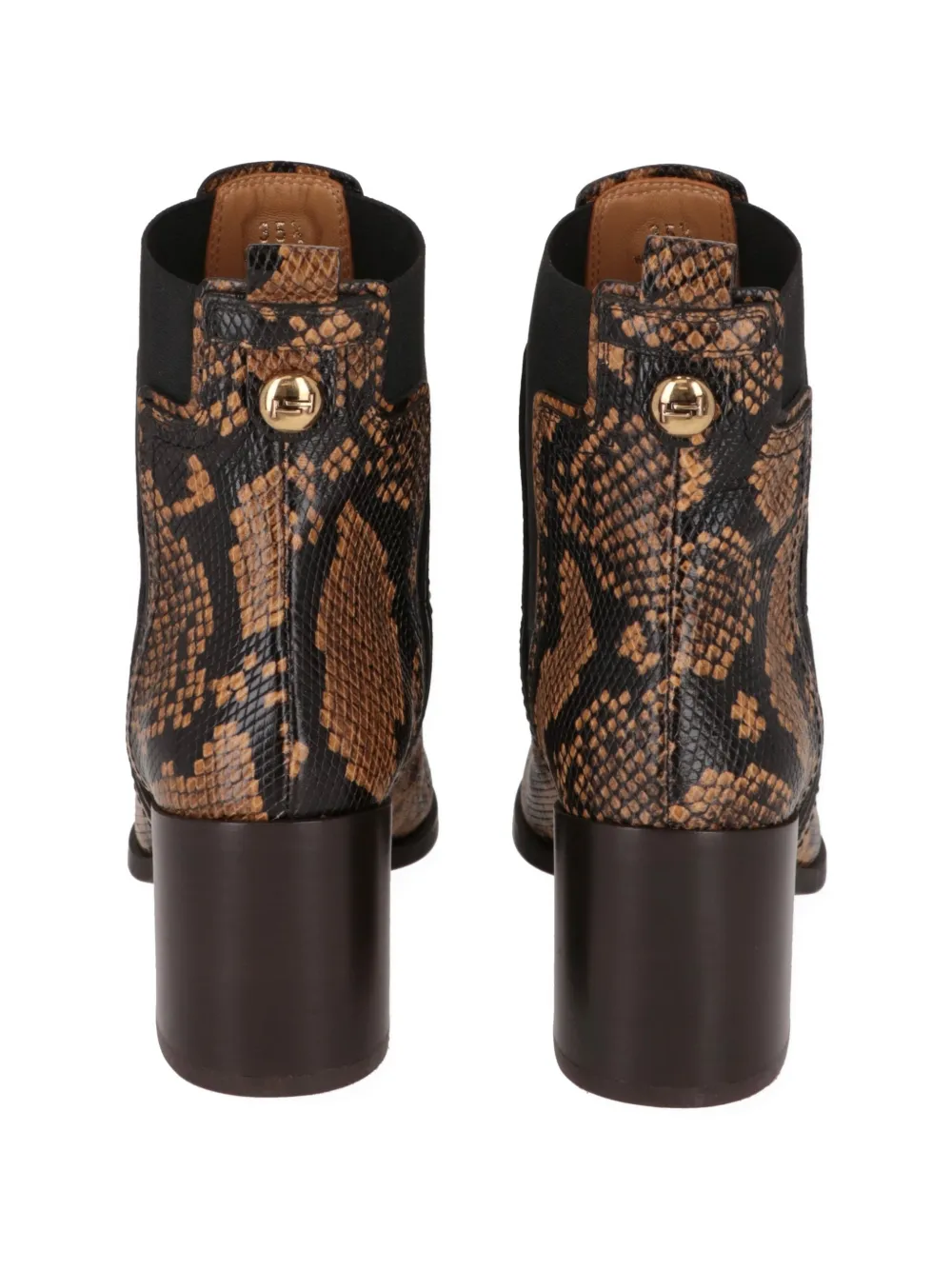 Tod's snake-effect leather ankle boots Zwart