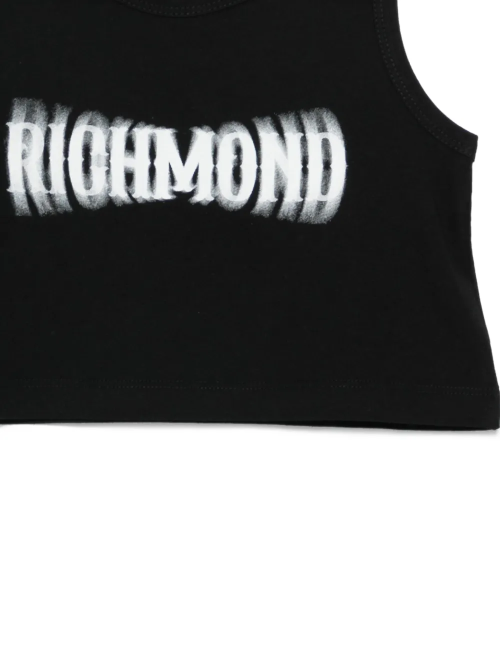 John Richmond Junior Tanktop met logoprint Zwart