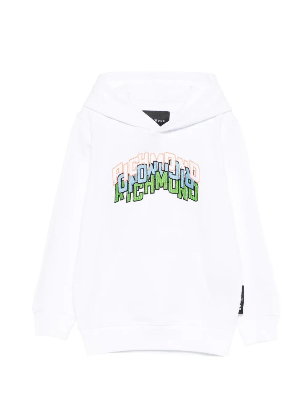 John Richmond Junior kangaroo-pocket hoodie - Bianco