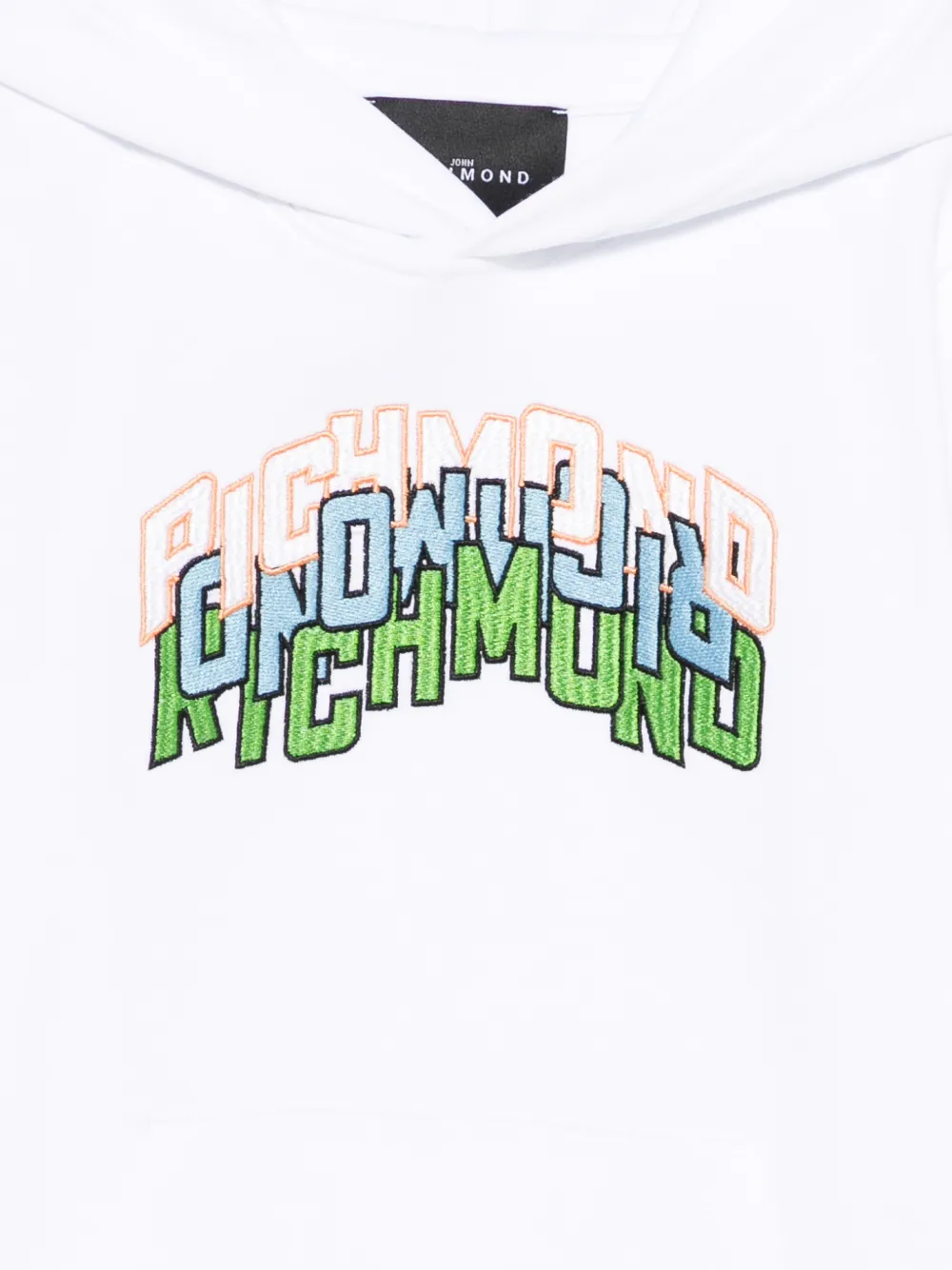John Richmond Junior Hoodie met buidelzak Wit