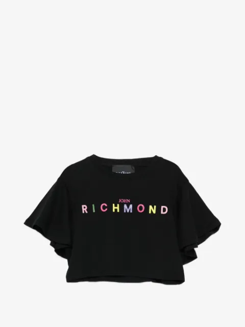 John Richmond Junior playera corta de manga con volantes