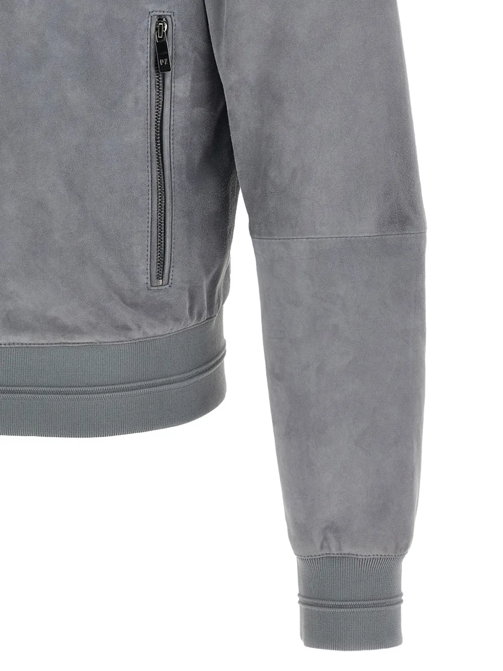 Zip-Up Suede Jacket