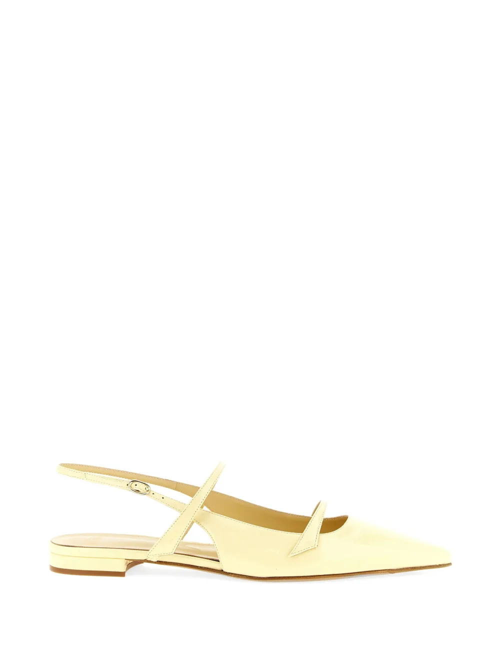 Alexandre Birman Tita patent leather slingback flats - Giallo