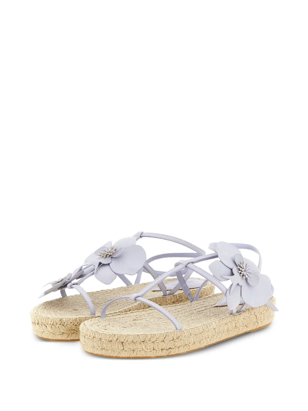  Zimmermann Orchid Flower-embellished Espadrilles Sandals - Purple 