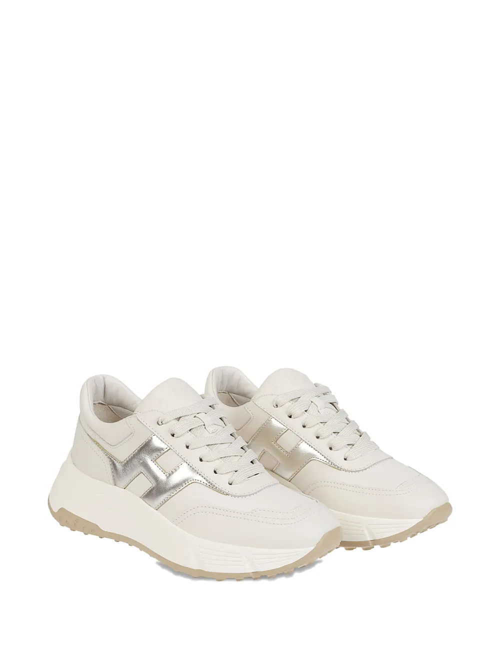 Hogan logo-detail lace-up sneakers Wit