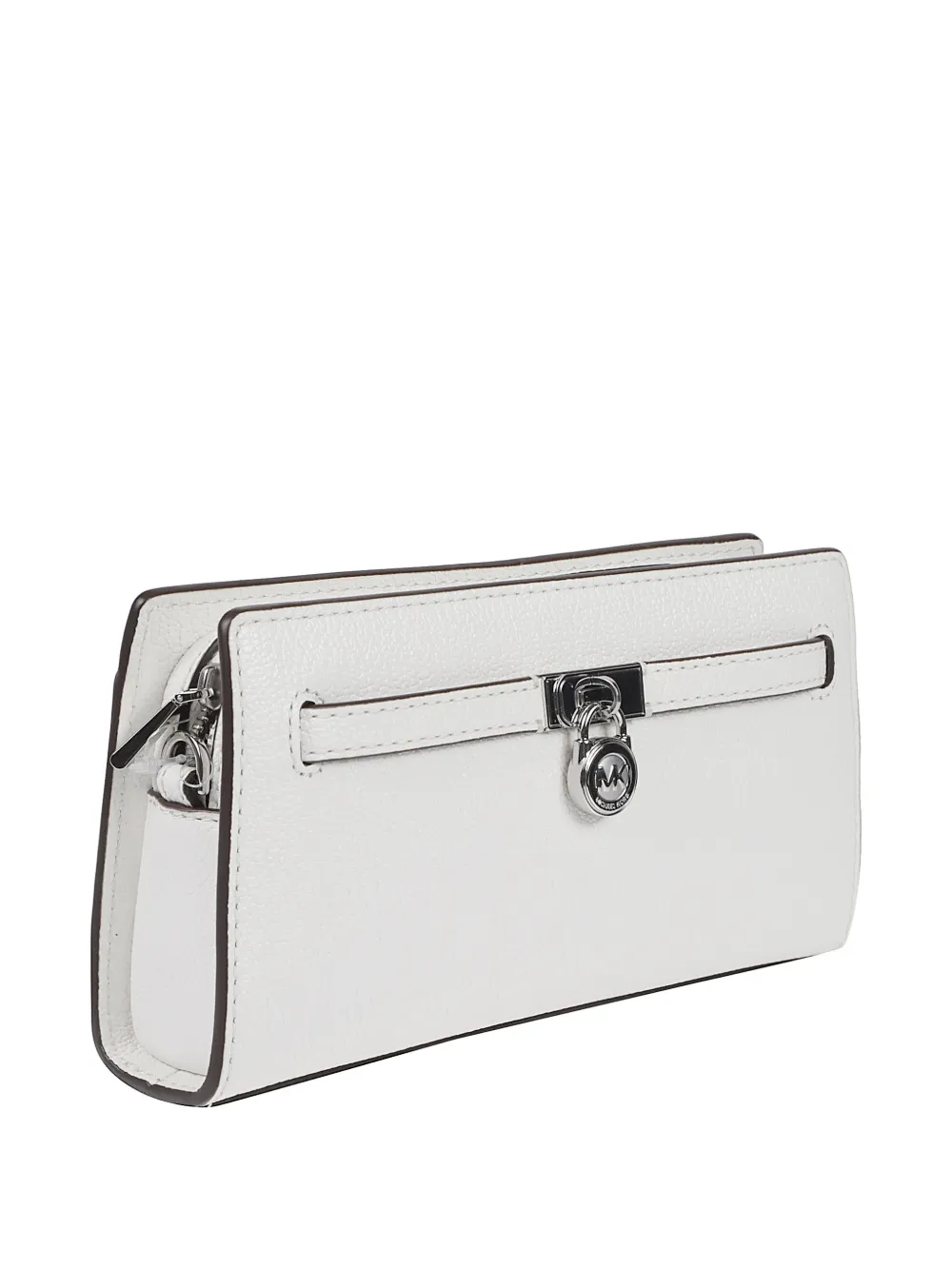  Michael Kors Small Hamilton Moderne Padlock-detail Satchel - White 