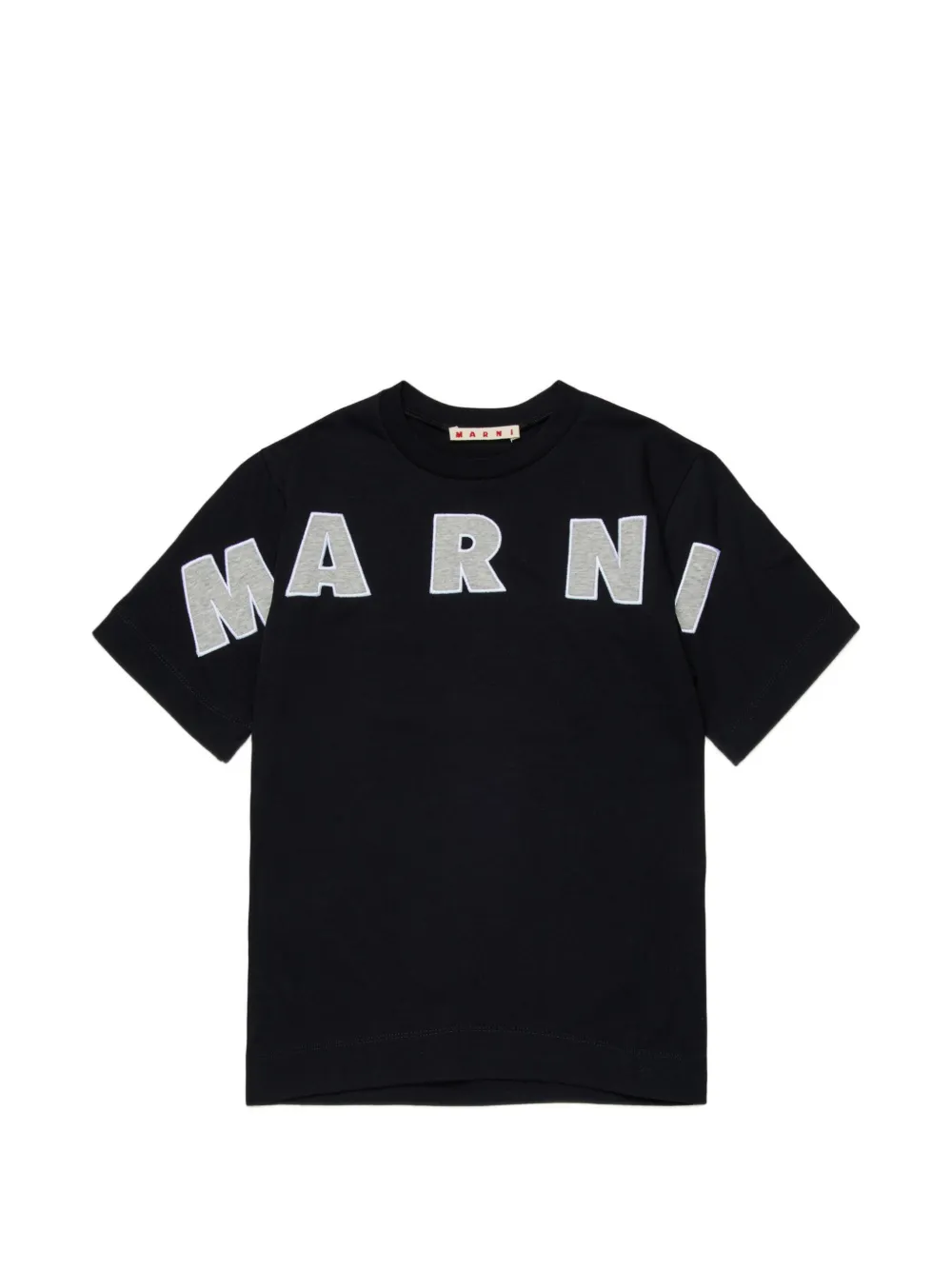 Marni Kids logo-lettering T-shirt - Nero