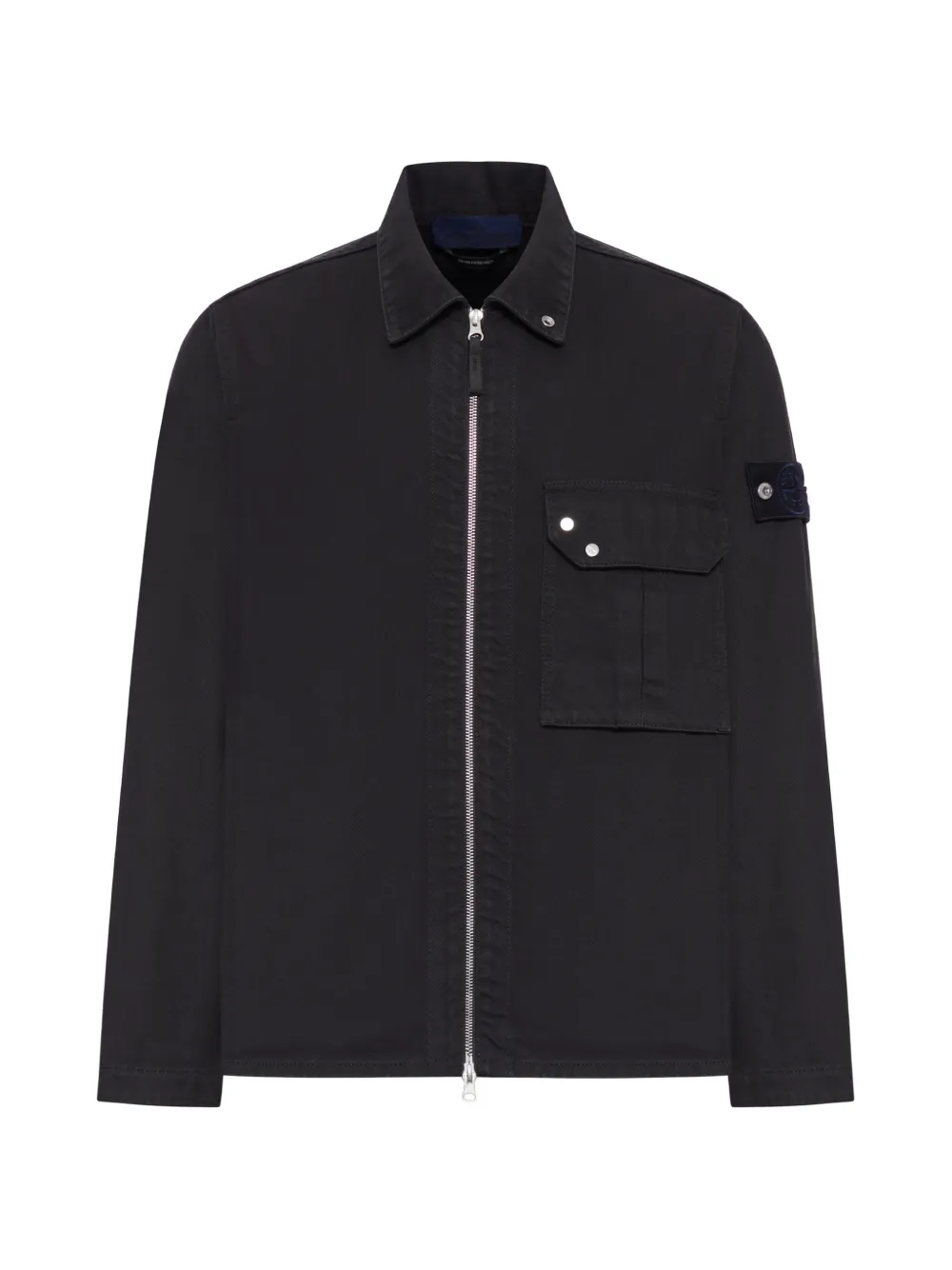 Stone Island zip falp-pocket shirt - Nero