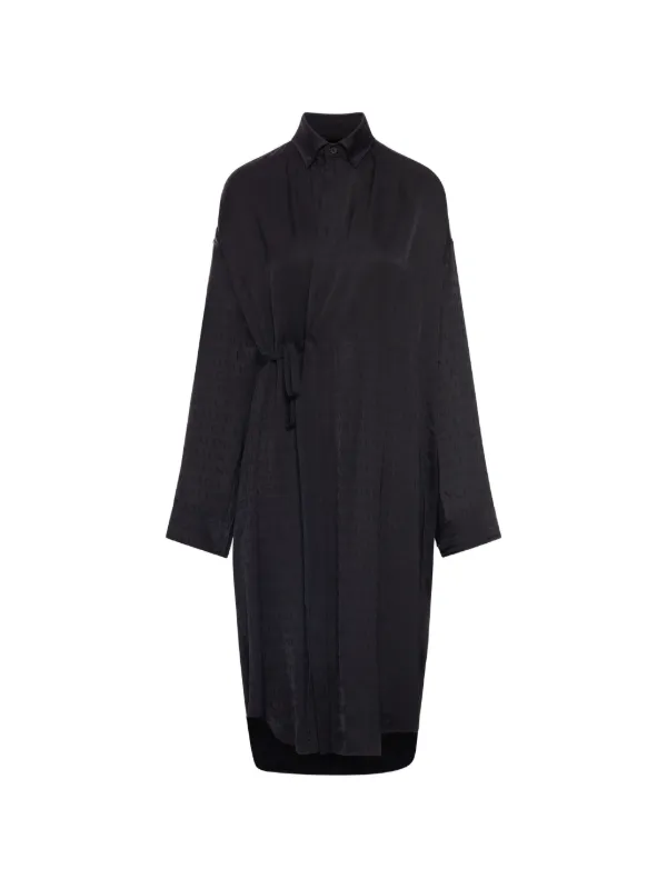 Balenciaga Wrap Midi Dress in Black