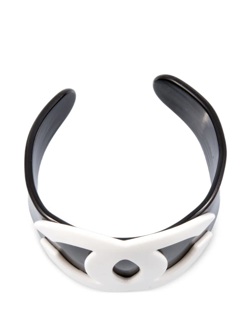 CHANEL Pre-Owned 2000s large black cuff bracelet - Nero