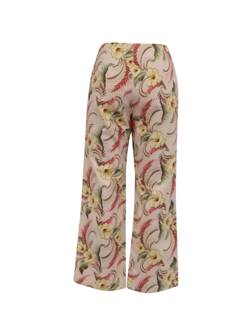 Floral-Print Wide-Leg Trousers