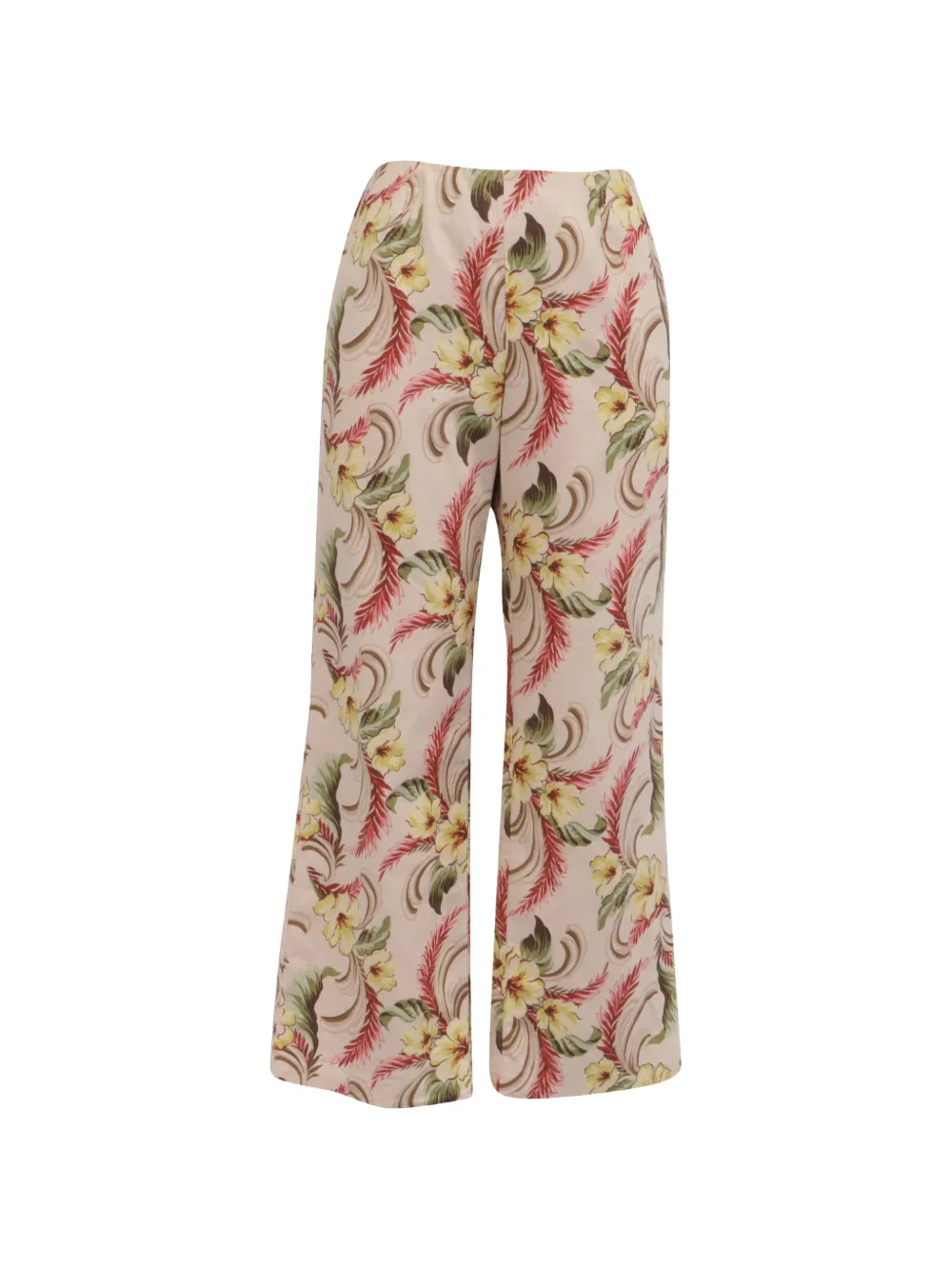 Oscar de la Renta Pre-Owned Pantaloni ampi a fiori - Toni neutri