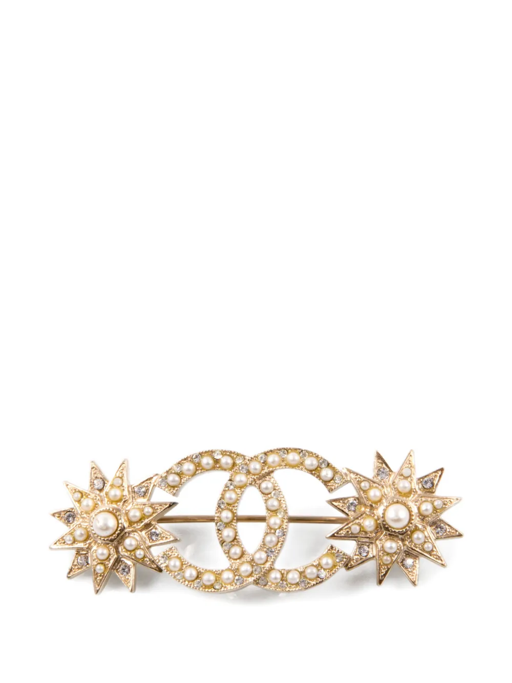 CHANEL Pre-Owned 2015 CC-interlocking brooch - Oro