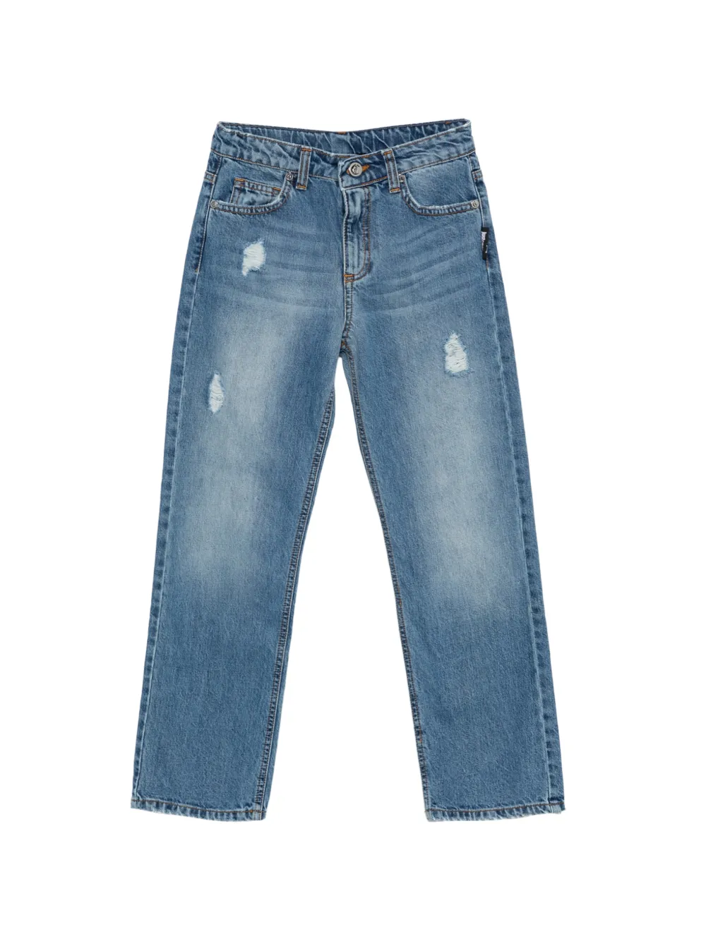 Roberto Cavalli Junior distressed jeans - Blu