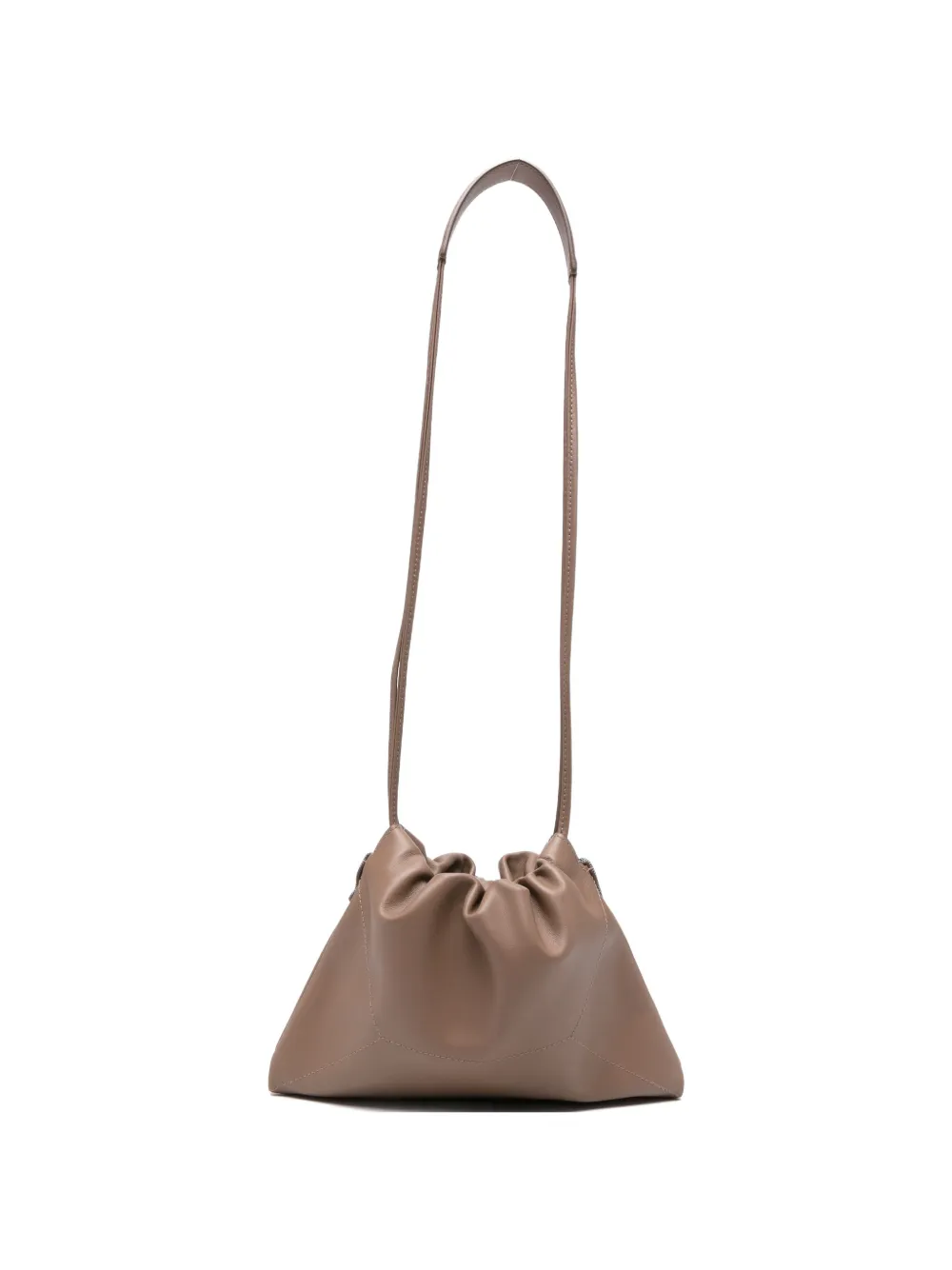 Brunello Cucinelli Borsa a spalla con arricciatura - Marrone