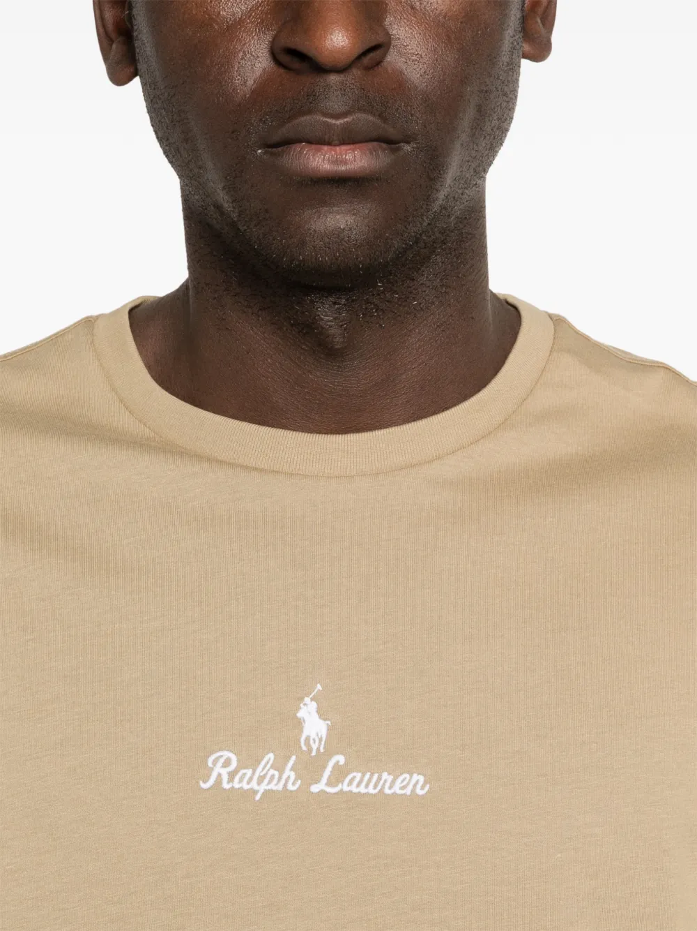 Polo Ralph Lauren T-shirt met geborduurd logo Beige