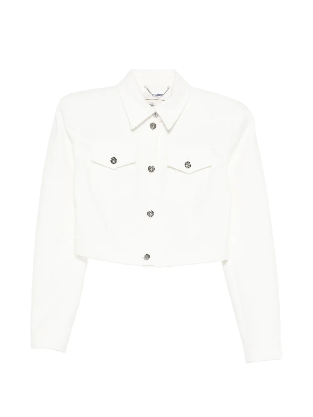 Blumarine button bouclé jacket - Bianco