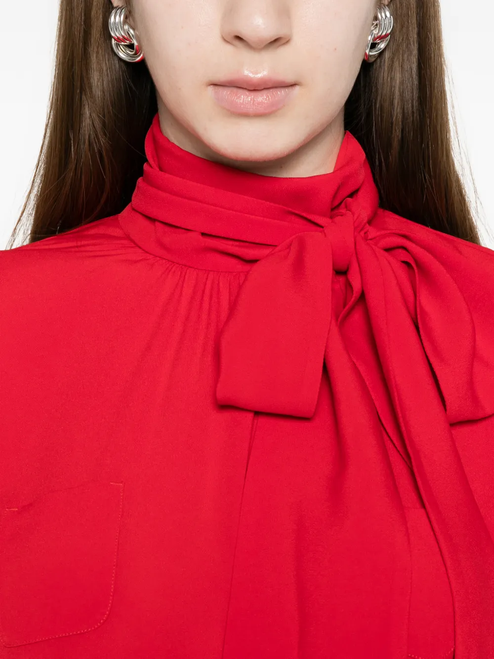 Bow Ruffled Shirt