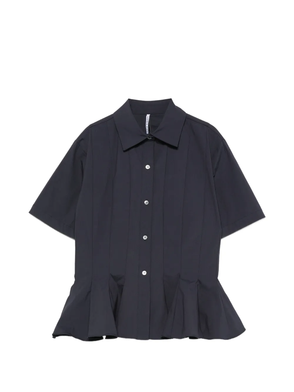 Liviana Conti peplum-hem short-sleeve shirt - Blu