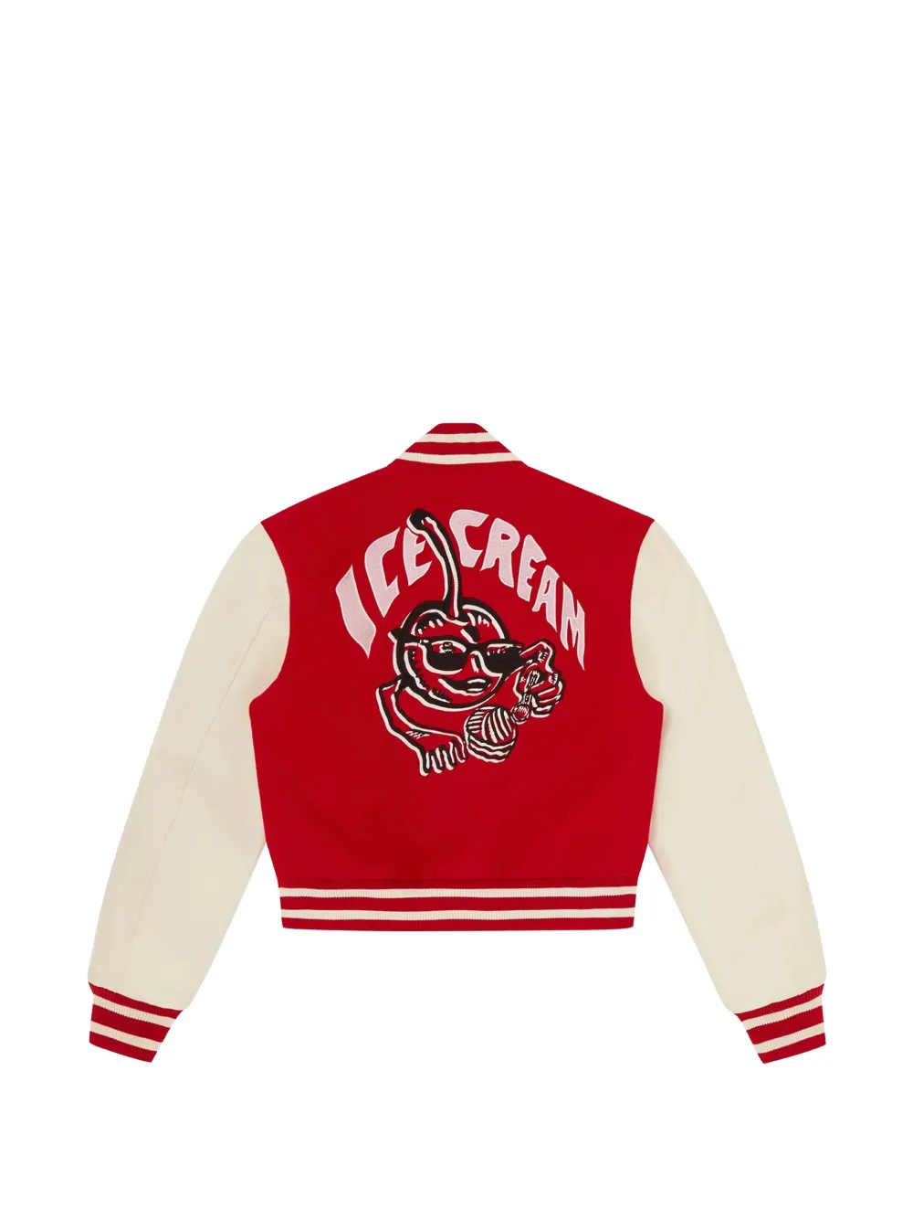 Icecream Striped Appliquéd Jacket - Red 