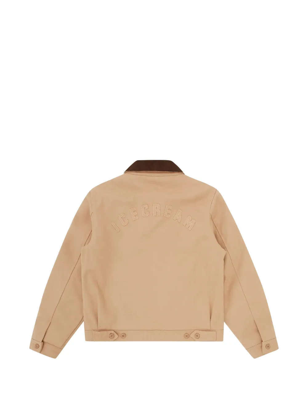 ICECREAM Jack met ribfluwelen kraag en applicatie Beige