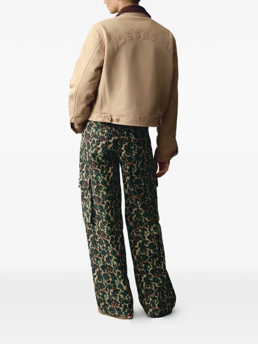  Icecream Appliqued Corduroy-collar Jacket - Neutrals 