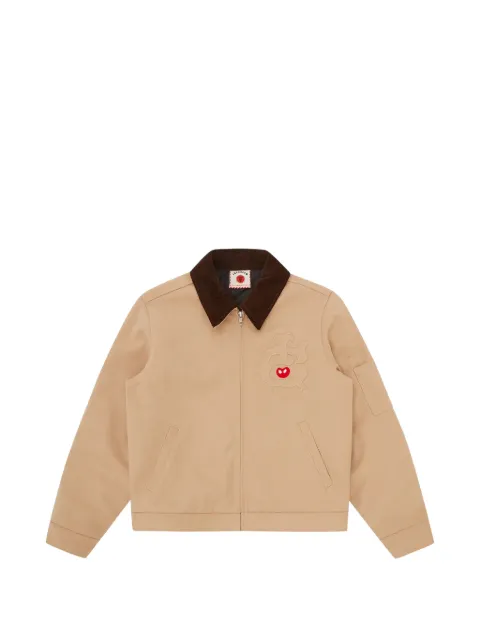 ICECREAM appliqued corduroy-collar jacket