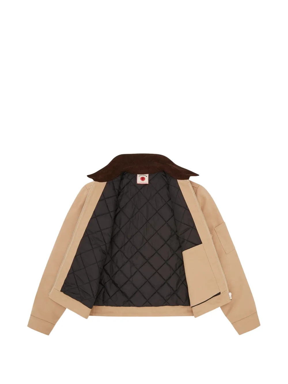 ICECREAM Jack met ribfluwelen kraag en applicatie Beige
