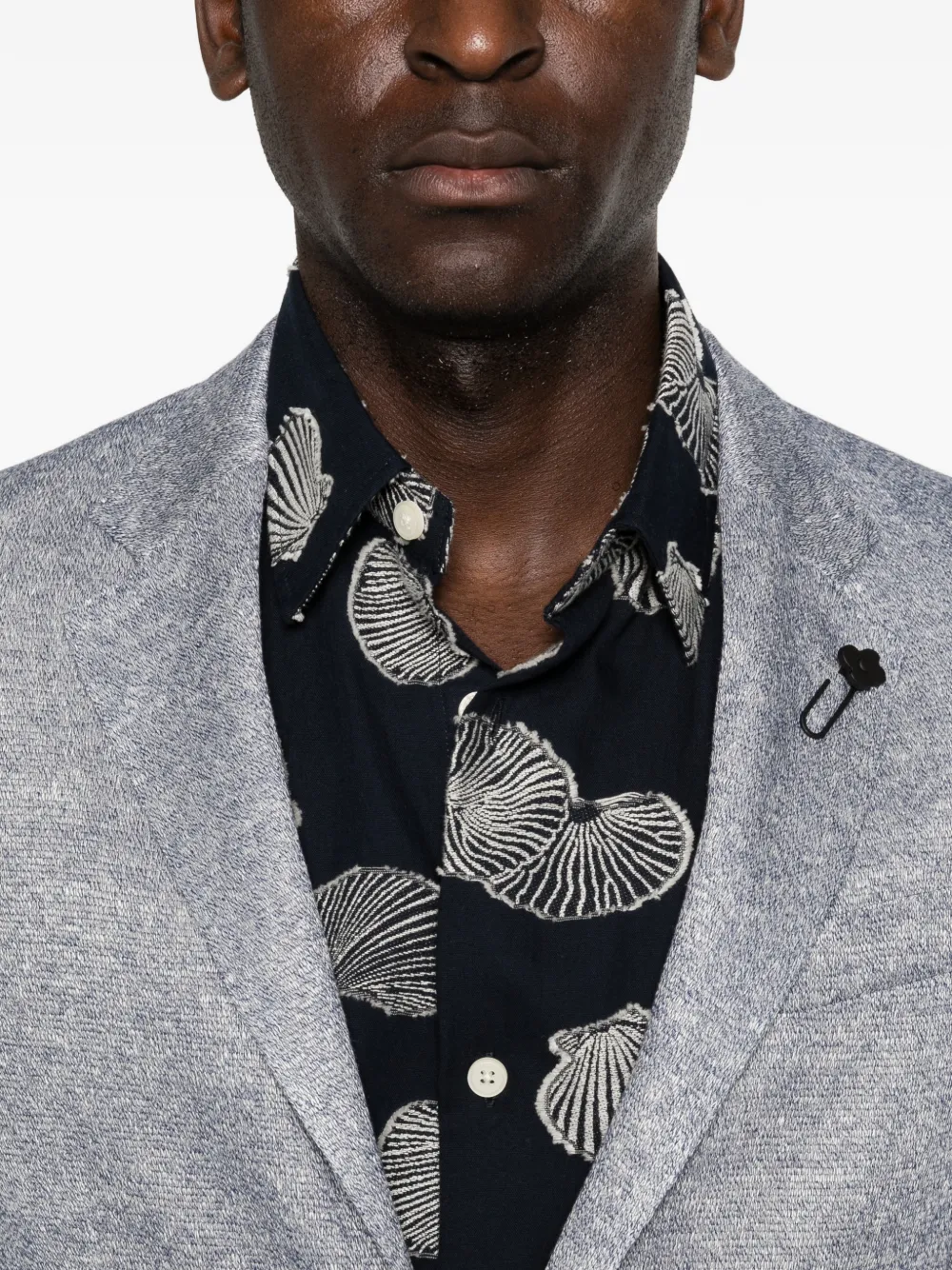 Lardini Blazer met enkele rij knopen Blauw