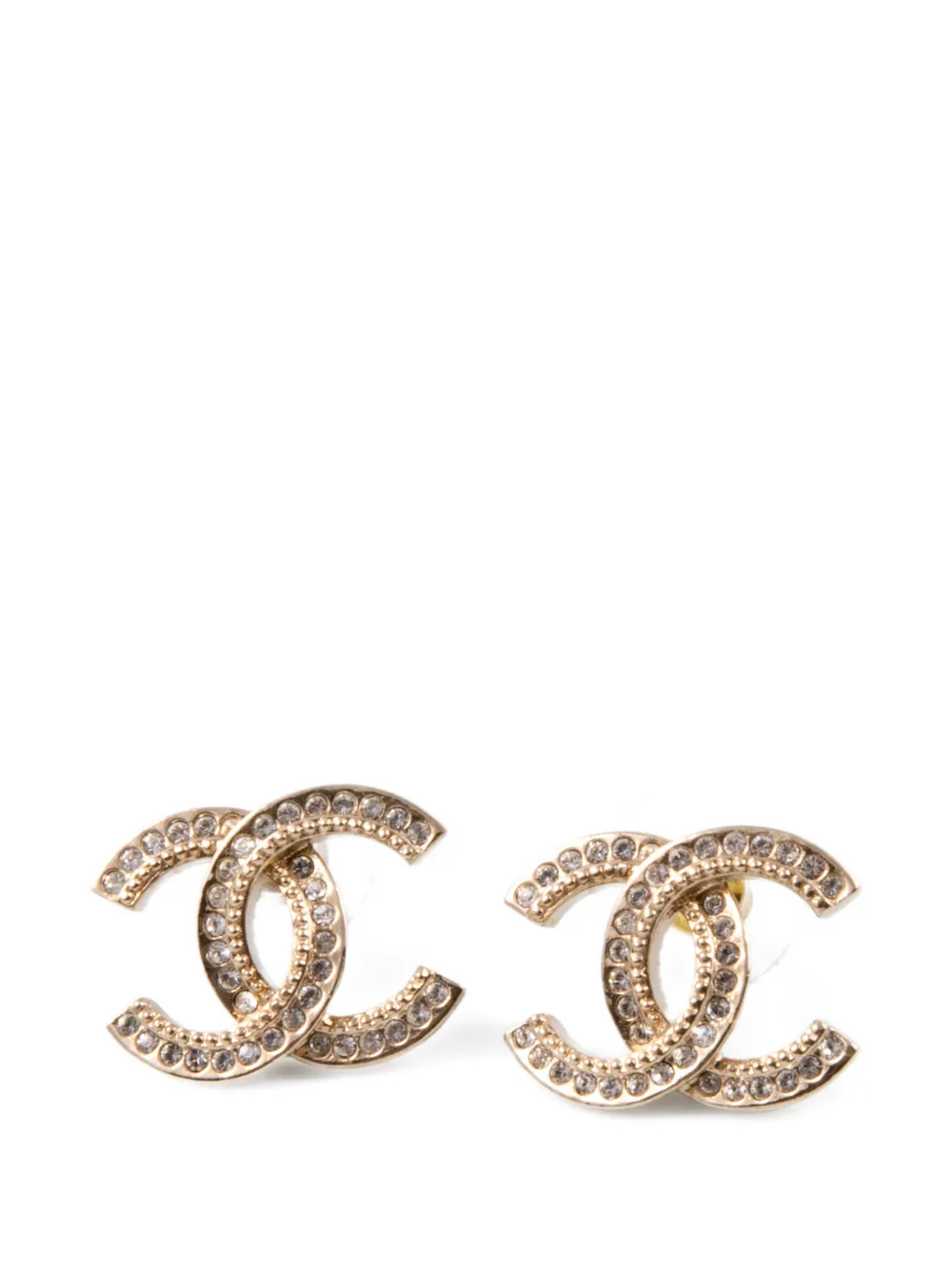 CHANEL Pre-Owned 2000s CC-interlocking earrings - Oro