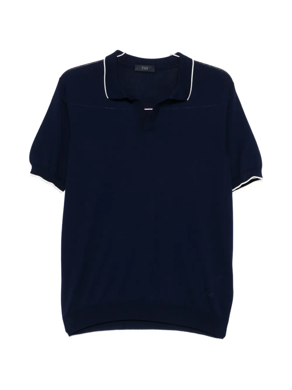 Fay piped polo shirt - Blu