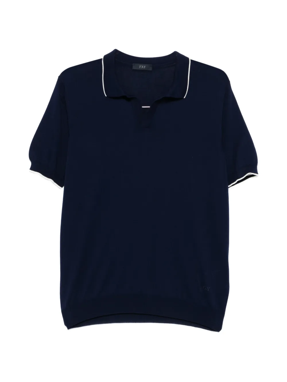Fay piped polo shirt - Blu