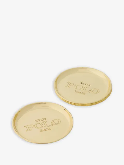 Ralph Lauren Home set de dos portavasos con logo Polo