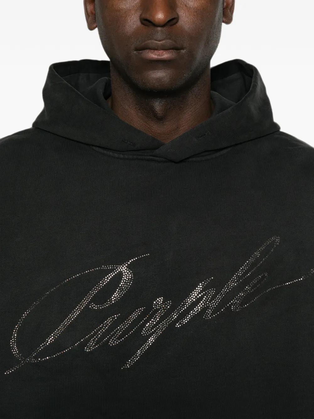 Purple Brand crystal-logo hoodie Grijs