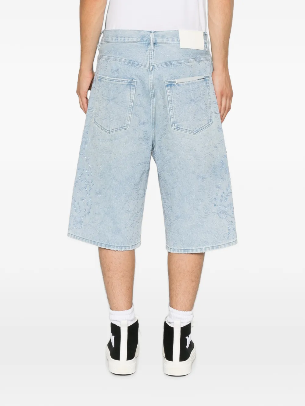 Purple Brand Shorts verfraaid met kralen Blauw