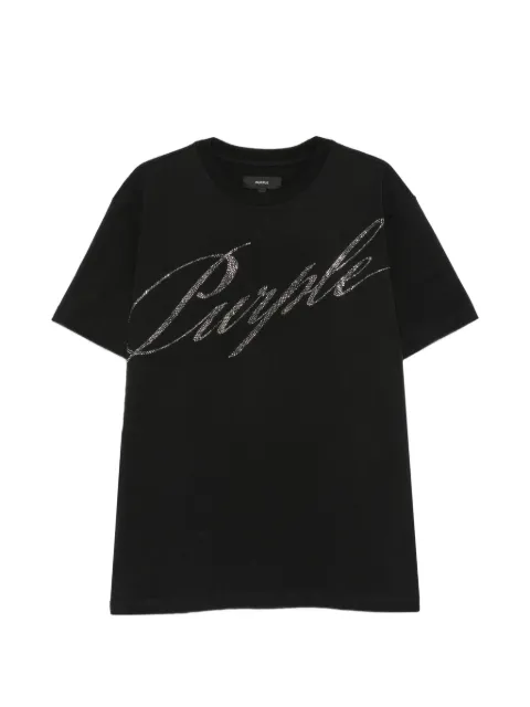 Purple Brand t-shirt à logo strassé