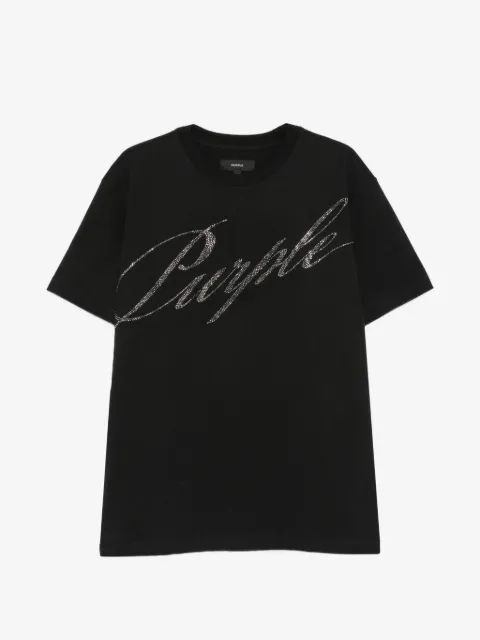 Purple Brand playera con logo de strass