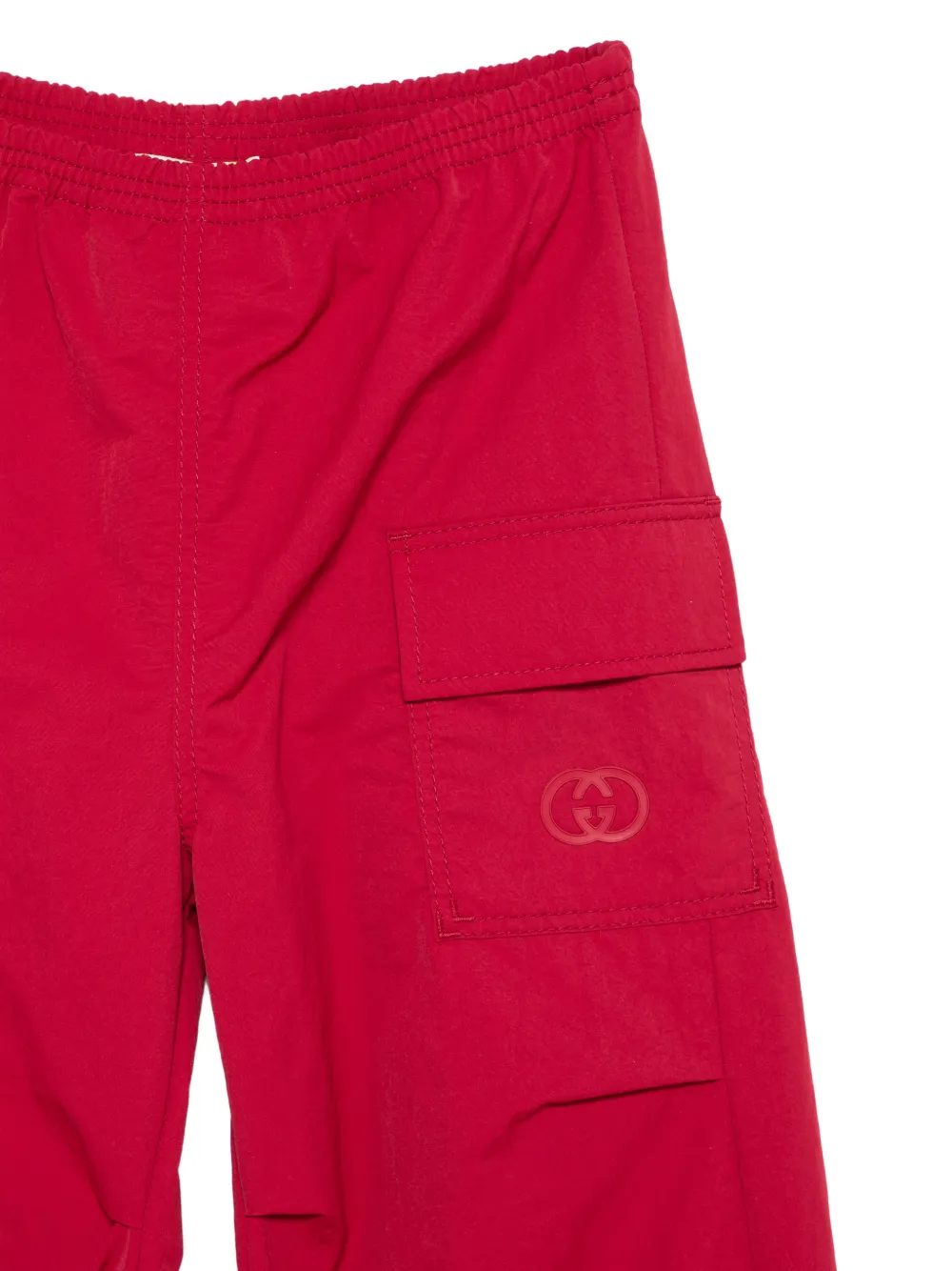 Gucci Kids Broek met elastische tailleband Rood