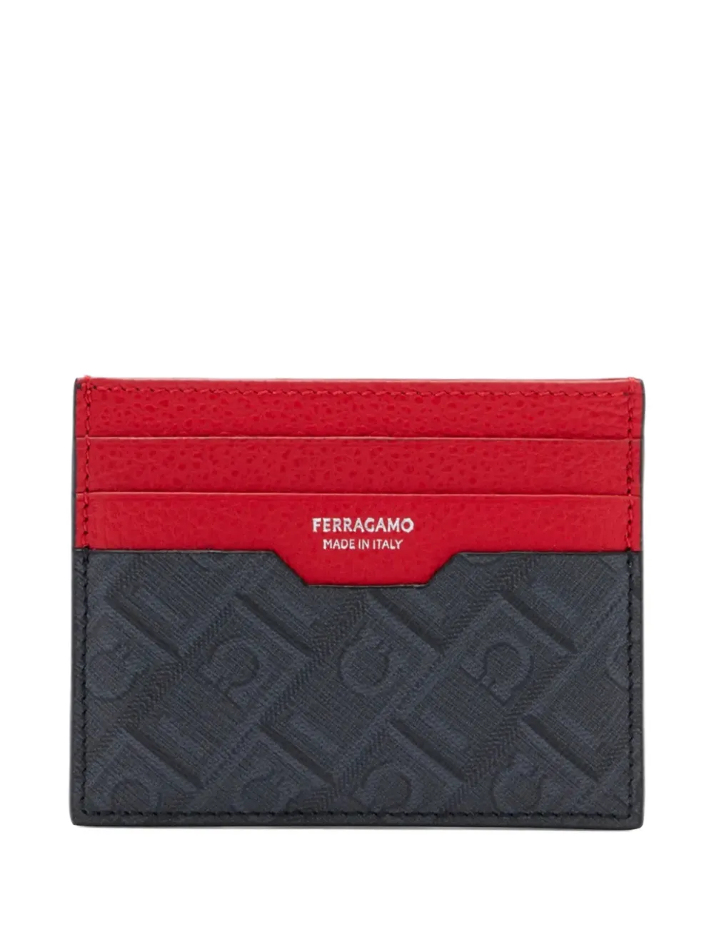 Ferragamo embossed leather cardholder - Nero