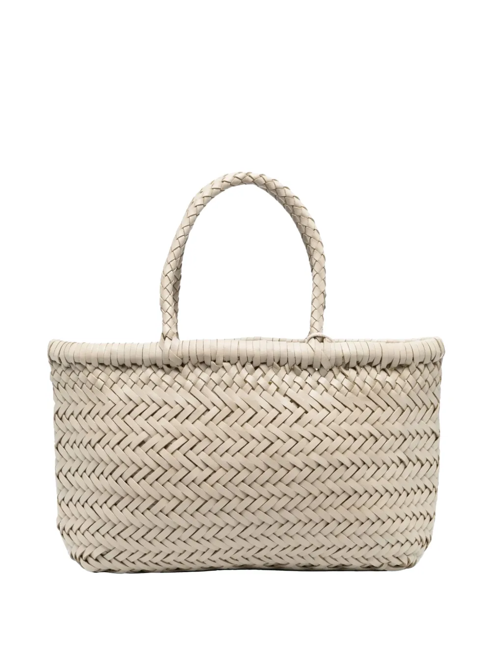 DRAGON DIFFUSION mini Flat Gora woven-design tote bag - Toni neutri