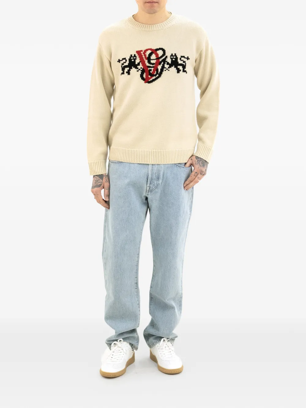 Valentino Garavani Intarsia sweater Beige