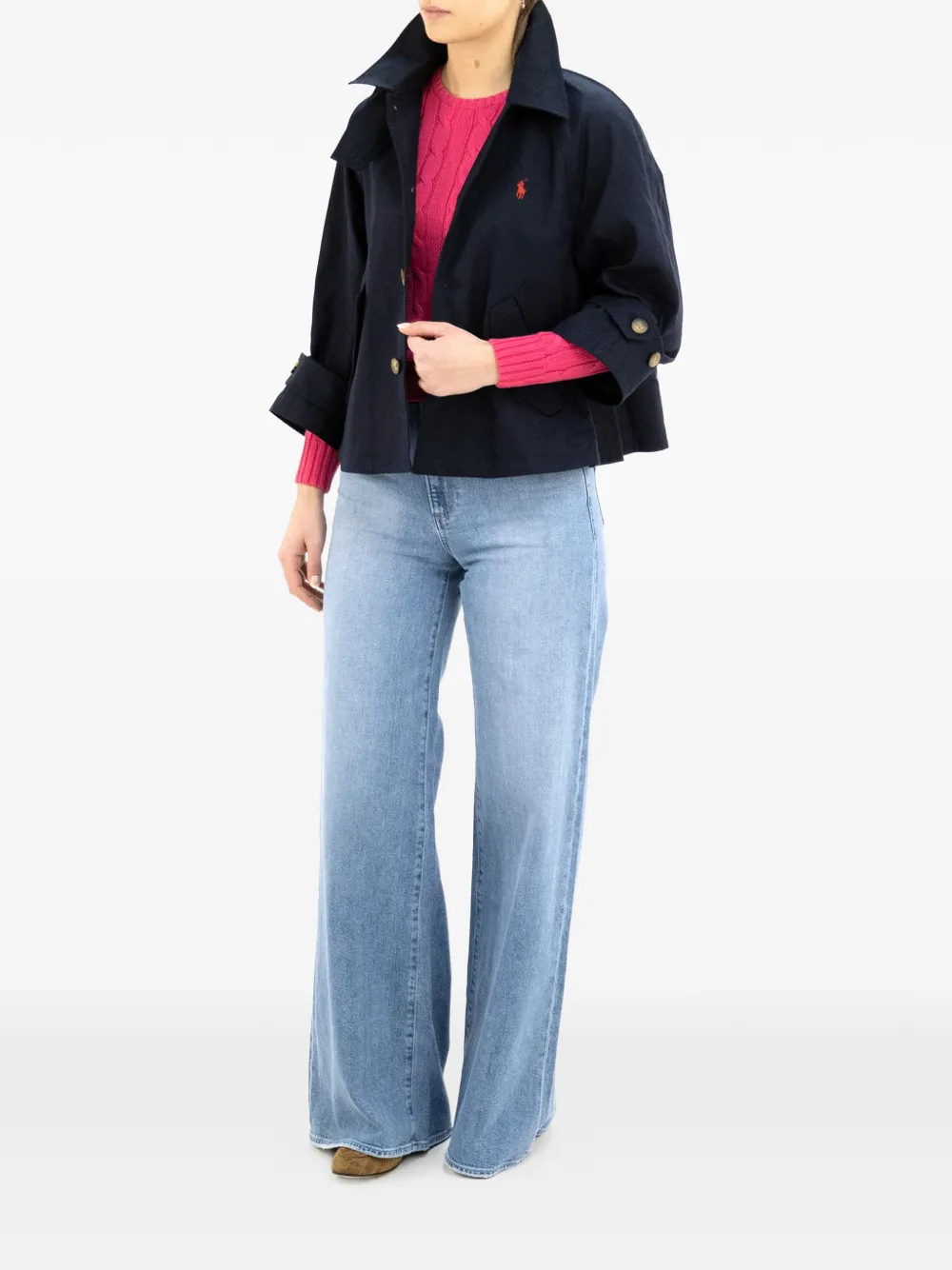 PAIGE Jeans met wijde pijpen Blauw