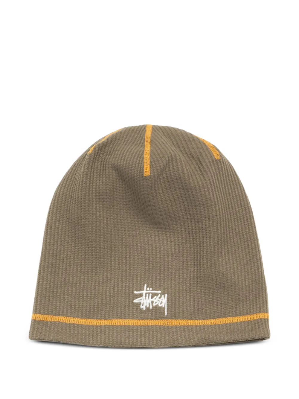 Stussy Waffle Skullcap Beanie Hat In Brown